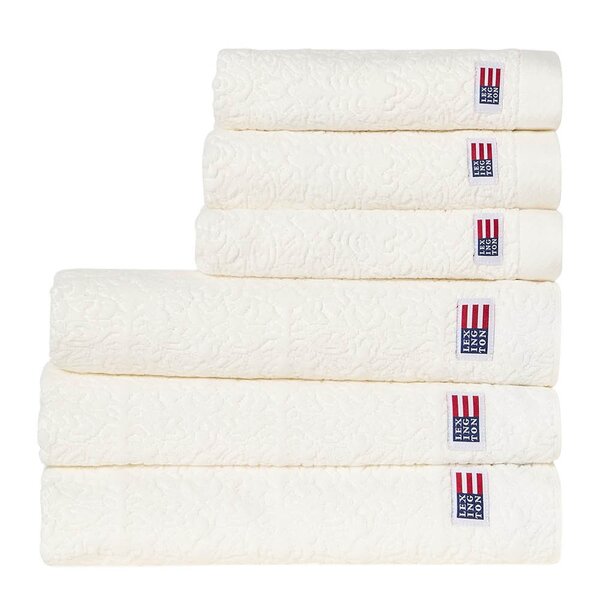 Lexington Velour jacquard ornament håndkle 50x70 cm snow white