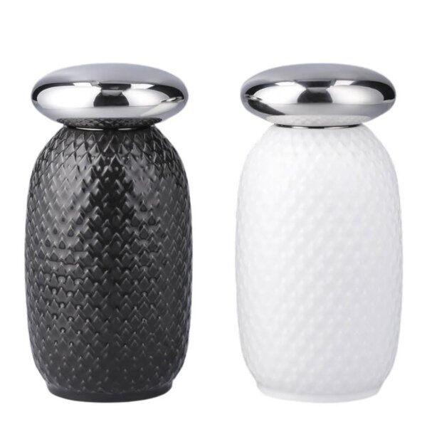 Lyngby Porcelæn - Rhombe Salt- og peppersett 13 cm white/slate