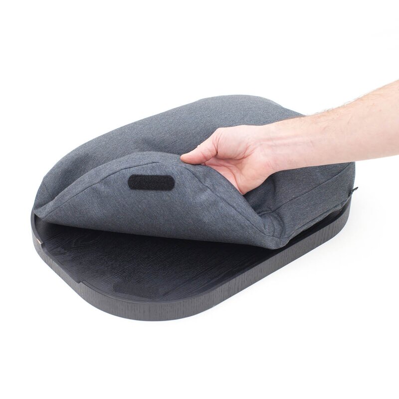 Bosign CurveLine knebrett anti-slip 47x34 cm svart/grå