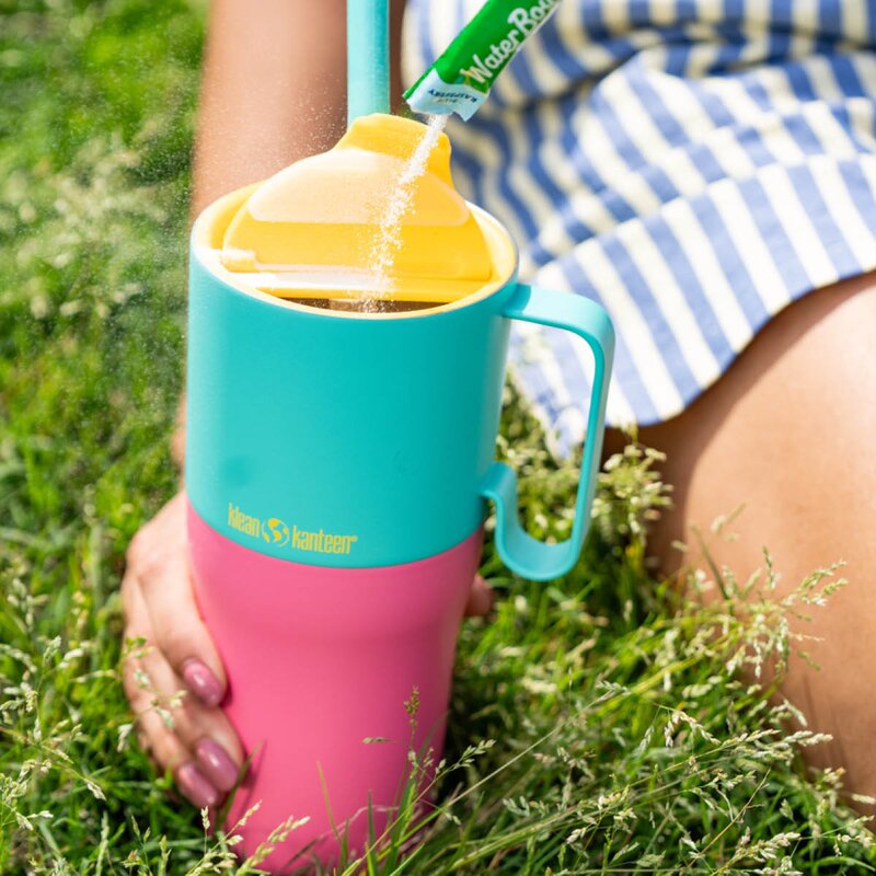 Klean Kanteen Rise Tumbler 77 cl med sugerørslokkTurquoise Kaleidoscope