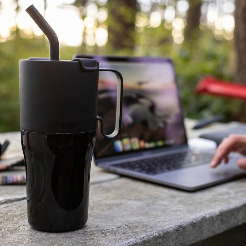 Klean Kanteen Rise Tumbler 77 cl med sugerørslokk svart