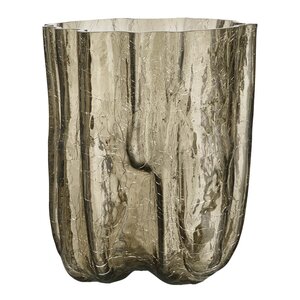 Kosta Boda, crackle vase 27 cm taupe