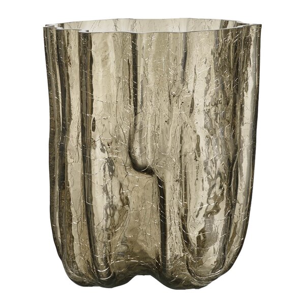 Kosta Boda, crackle vase 27 cm taupe