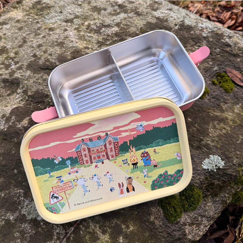 Modern House Bukkene Bruse matboks 1L skogens ro rosa