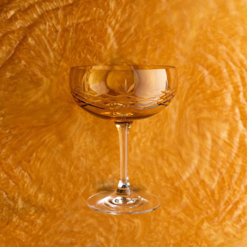 Frederik Bagger Crispy Gatsby champagneskål 30 cl 2 stk citrine