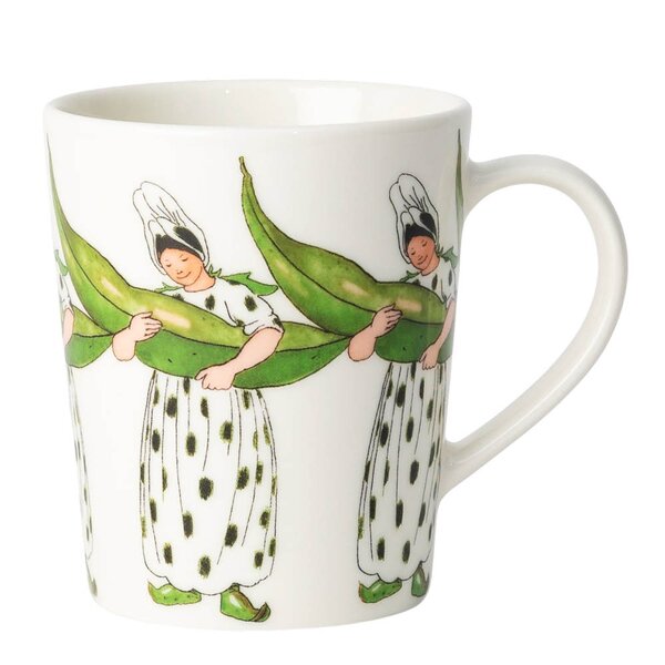 Design House Stockholm Elsa Beskow krus m/håndtak 28 cl Mrs Broad Bean