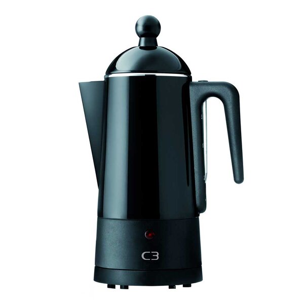 C3 Perkolator design 6 kopper 27 cm svart stål