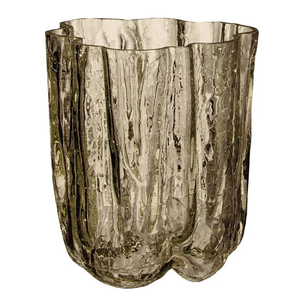 Kosta Boda, crackle vase 12,1 cm taupe