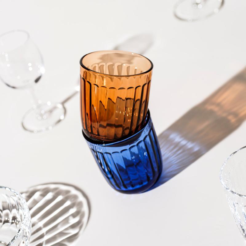 iittala Raami glass 26 cl 2 stk ultramarinblå