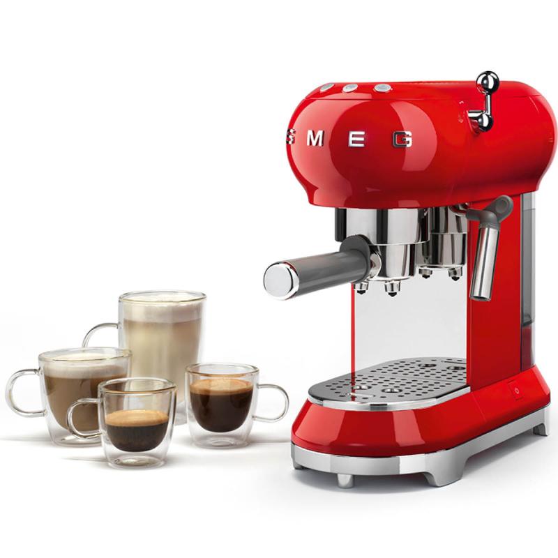 SMEG Espressomaskin ECF01 15 bar rød