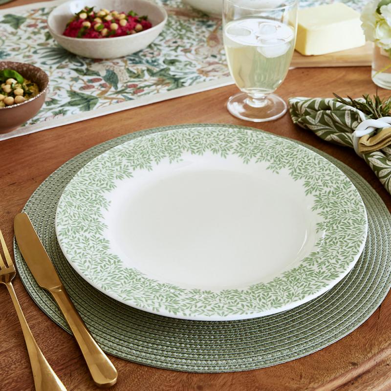 Spode Morris & Co tallerken Standen 28 cm grønn
