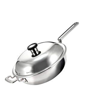 Robert Welch 316 wokpanne med lokk 28 cm rustfritt stål