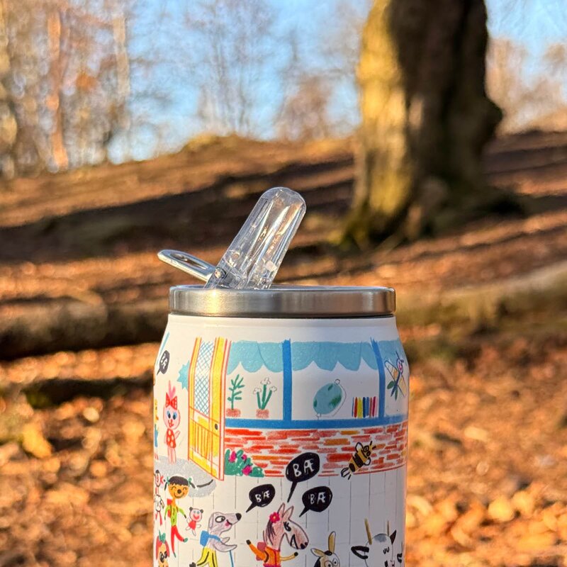 Les Artistes Bukkene Bruse termoflaske 28 cl back to school hvit