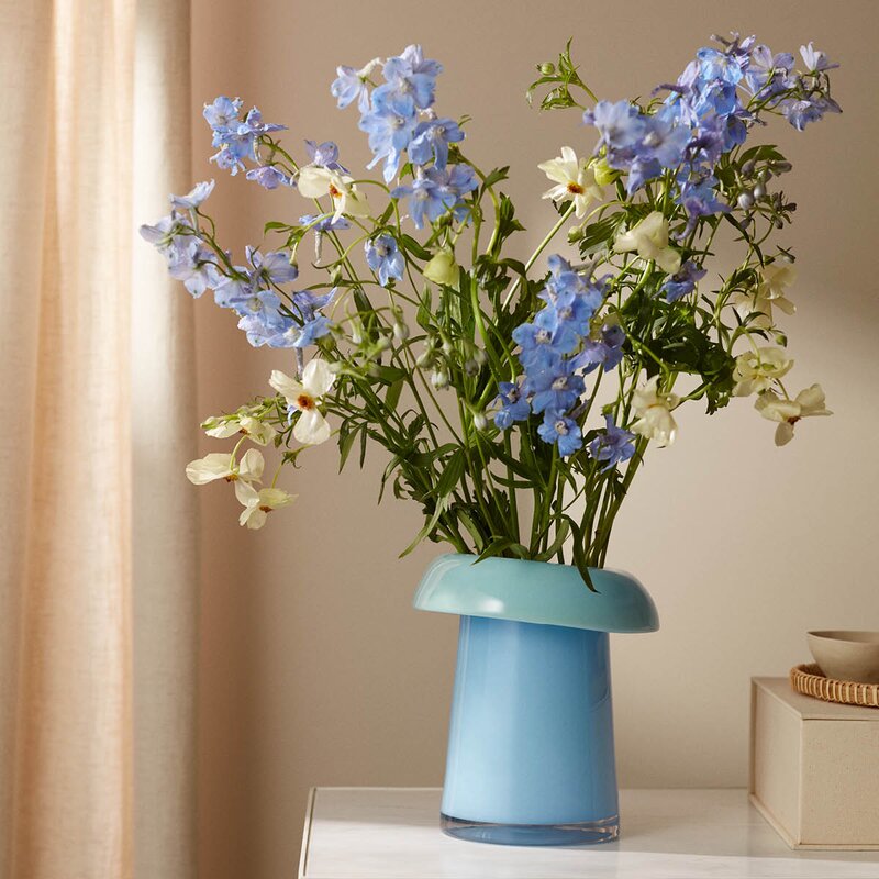 Holmegaard Soma vase 22,5 cm lys blå/aqua