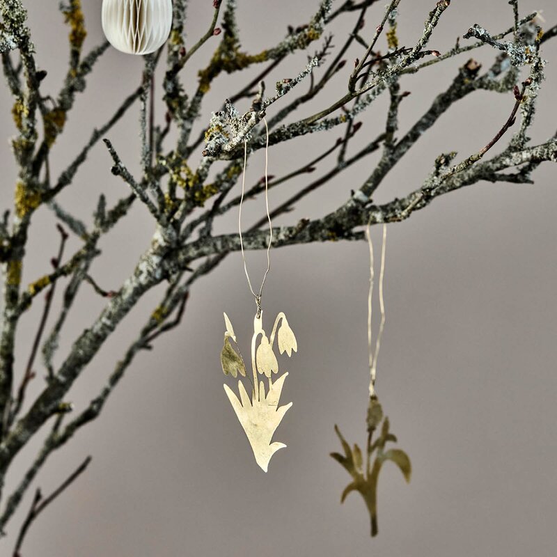 House Doctor Lilly påskedekorasjon 3 stk antikk messing