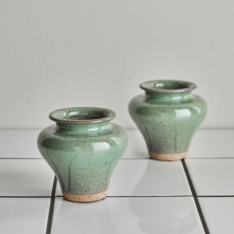 House Doctor Kolo vase 8,5x9,5 cm 2 stk grønn