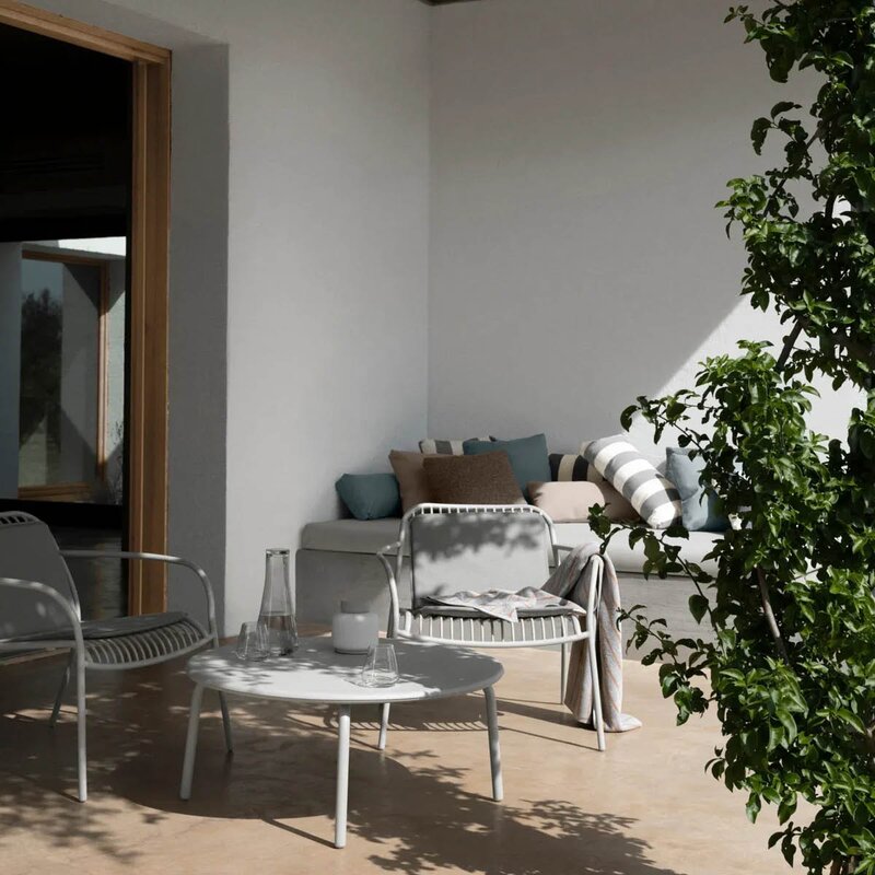 Blomus Arto badehåndkle 140x70 cm beige/orange tynne striper