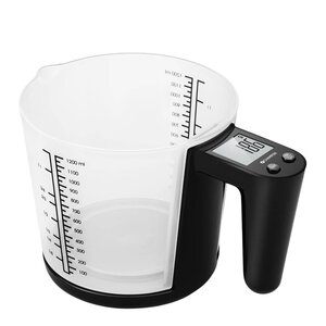 CHAMPION Kjøkkenvekt med målebeger 3 kg 1200 ml KV310 svart