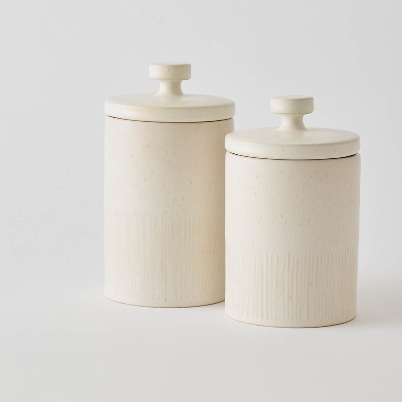 Tell Me More Palermo oppbevaringskrukke liten 18 cm krem