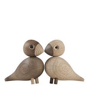 Kay Bojesen Denmark Lovebirds røkt eik/eik 8,8 cm 2 stk