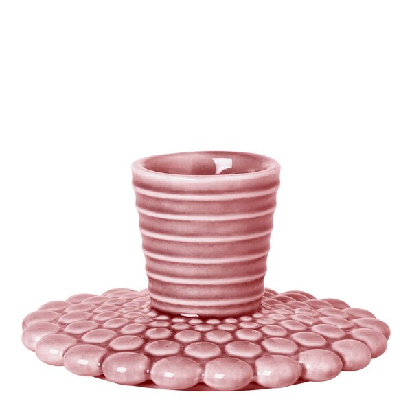 Dottir Pipanella lysestake 4,5 cm bubble lines dusty rose