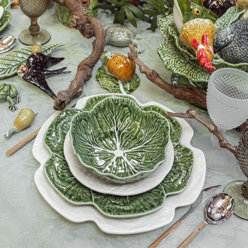 Bordallo Pinheiro Cabbage skål 12 cm 20 cl kålblad grønn