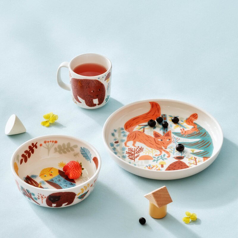 Arabia Poppoo barneservise 3 deler Venner