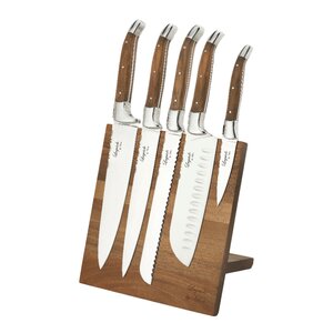 Laguiole by Haws Knivsett 5 deler m/magnetisk blokk oliventre