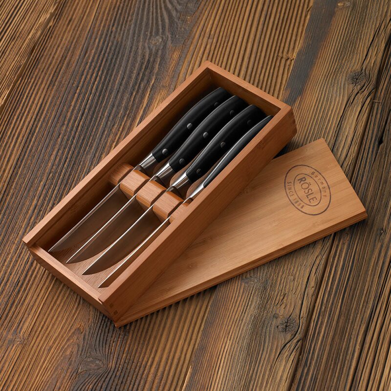 Rösle Biffkniv 24 cm 4 stk i rustfritt stål