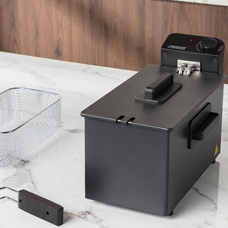 PRINCESS Frityrkoker 182727 3L 2000W svart rustfritt stål