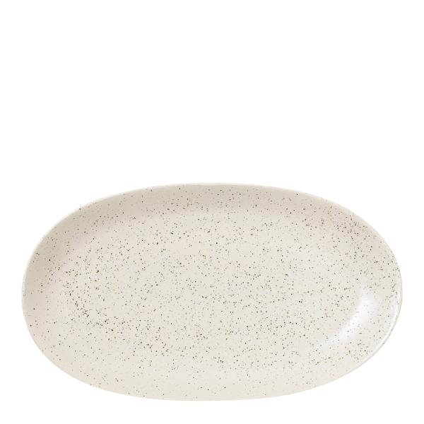 Broste Copenhagen – Nordic Vanilla ovalt fat 17×30 cm kremhvit