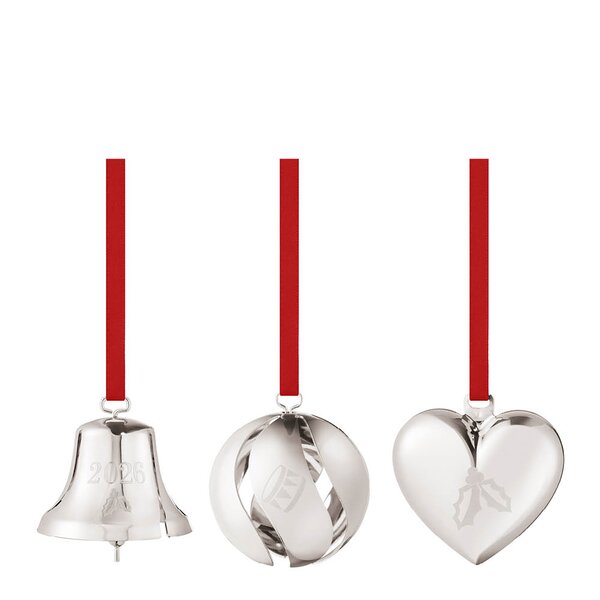 Georg Jensen 2026 ornamentsett 25,2 cm 3 stk sølv