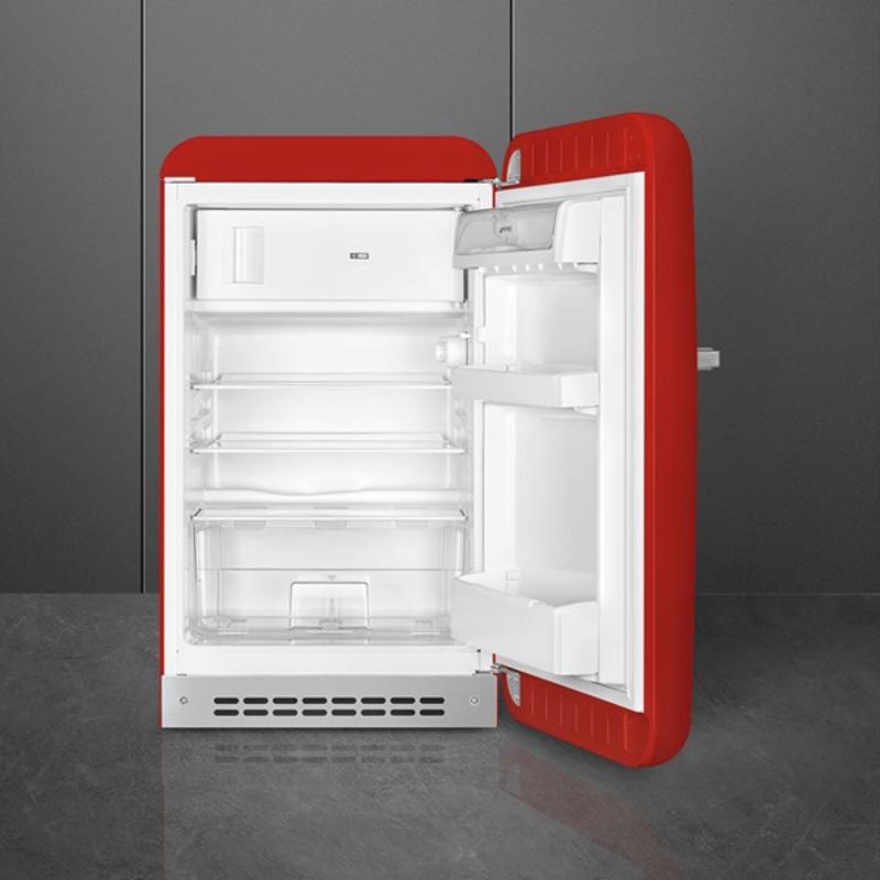 SMEG Kjøleskap FAB10R høyrehengt rød