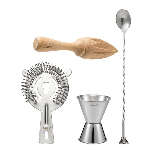 Dorre Bobbee bartilbehør sett 4 deler stål