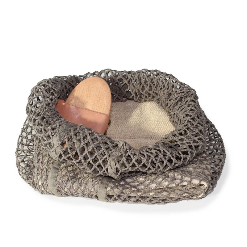 The Organic Company Gjenbrukbar nettpose stor 40x30 cm clay