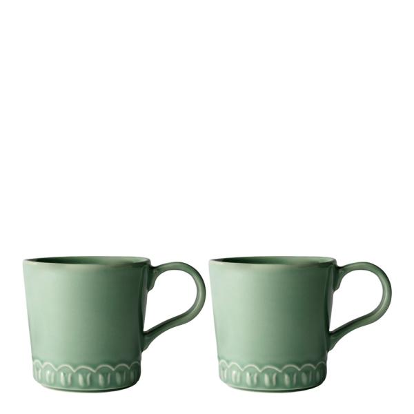 PotteryJo – Tulipa kopp med hank 40 cl 2 stk verona green