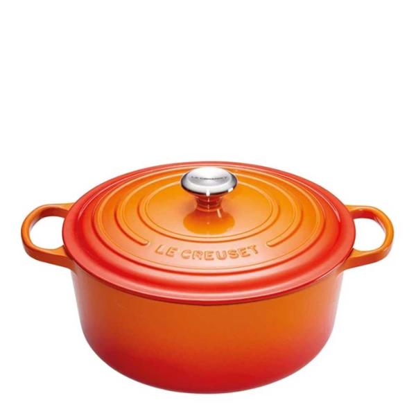 Le Creuset – Signature støpejernsgryte rund 22 cm vulcanic