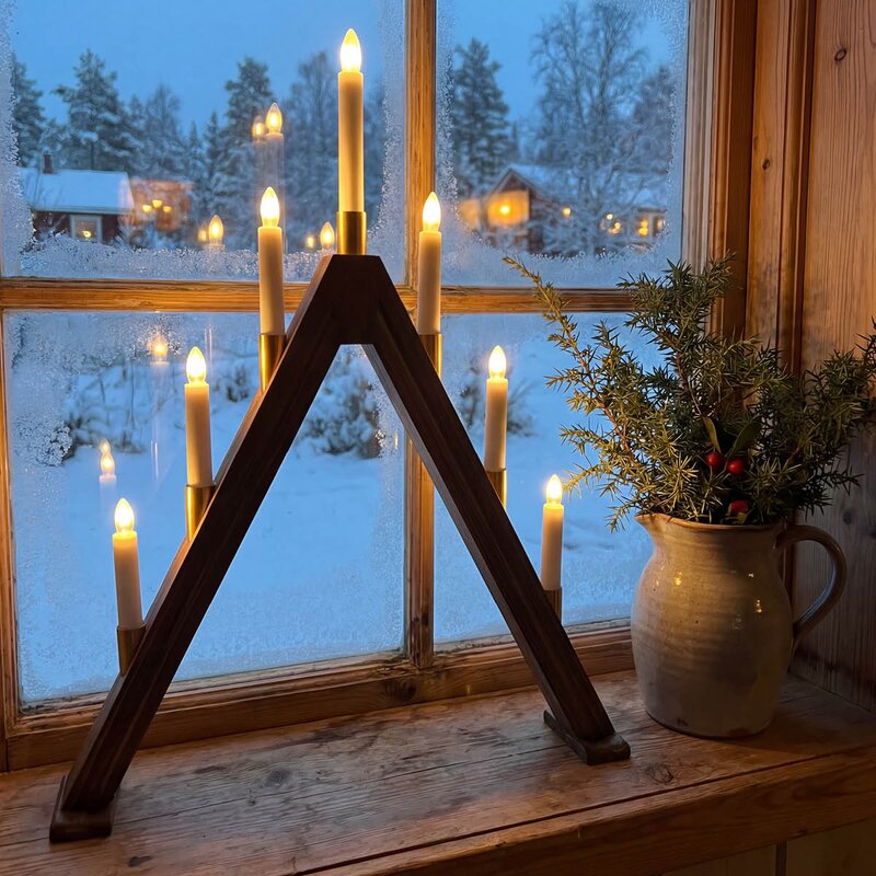 Aneta Lighting Halland adventsstake 59 cm gråbeis