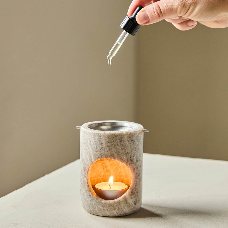 Meraki Marble oljebrenner beige/sølvfinish