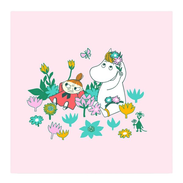 Moomin Mummi servietter 33x33 cm 20 stk Snorkfrøken og Lille My rosa