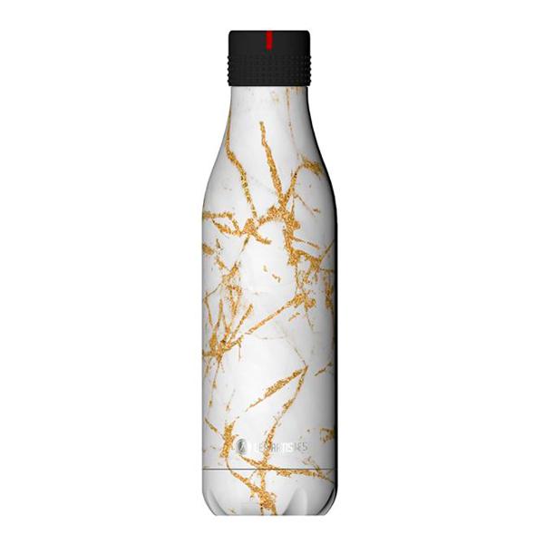 Les Artistes Bottle Up Design termoflaske 0,5L hvit/gull