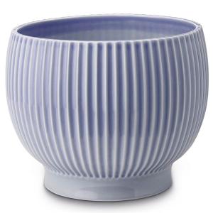 Knabstrup Keramik Potteskjuler riller Ø16,5 cm lys blå