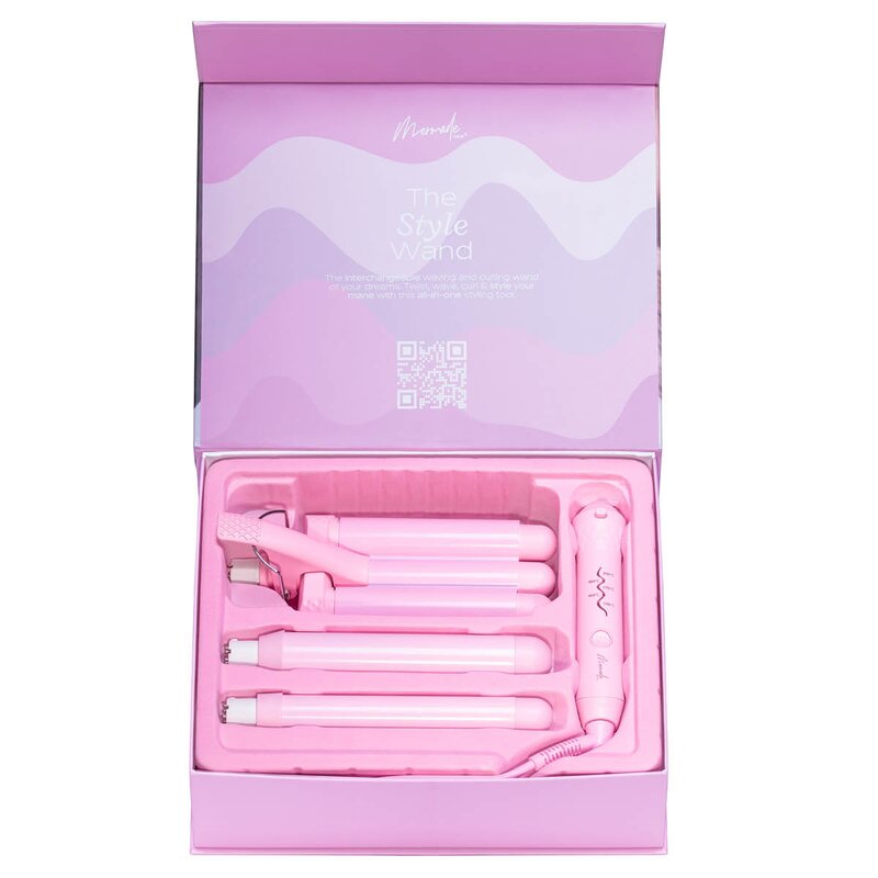 Mermade Bølgetangsett style wand 6 deler rosa