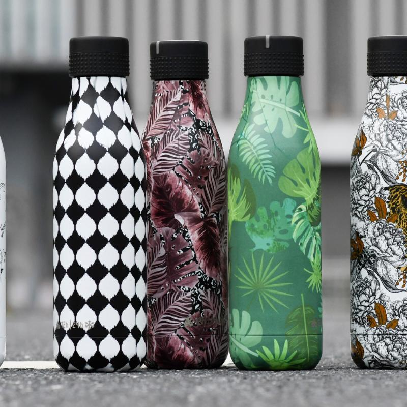 Les Artistes Bottle Up Design termoflaske 0,5L burgunder/hvit/svart