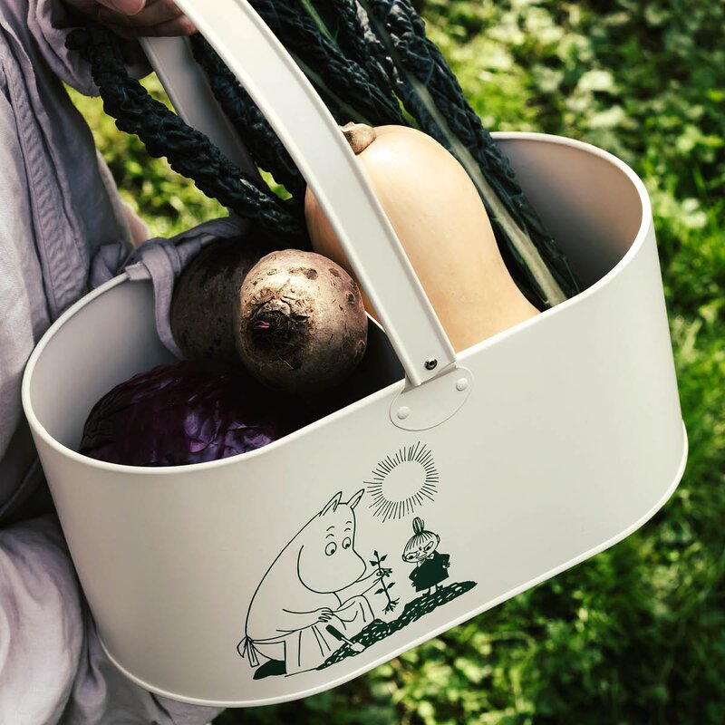 Muurla Mummi metallbøtte 17,5 cm naturhvit