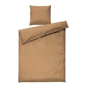 Juna Soft sengesett 140x200 cm karamell/offwhite
