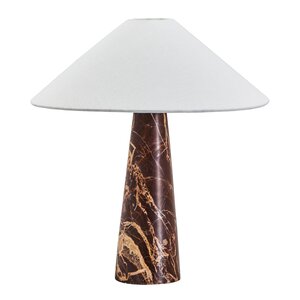 House Doctor Soffi bordlampe marmor 44,5 cm brun/offwhite