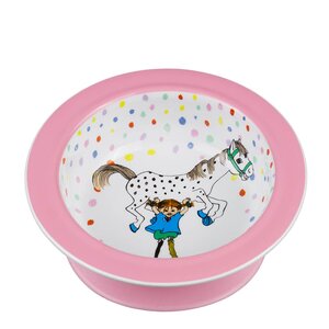 Rätt Start Pippi Langstrømpe tallerken med sugekopp Bursdag hvit