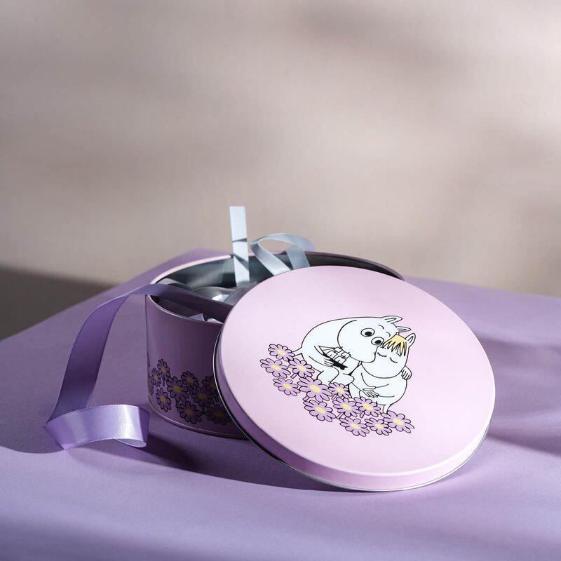 Muurla Mummi rund metallboks Sammen 15 cm rosa