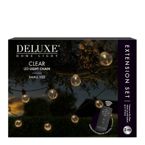 DeluxeHomeart LED lyslenke ekstrasett liten 3 m klar